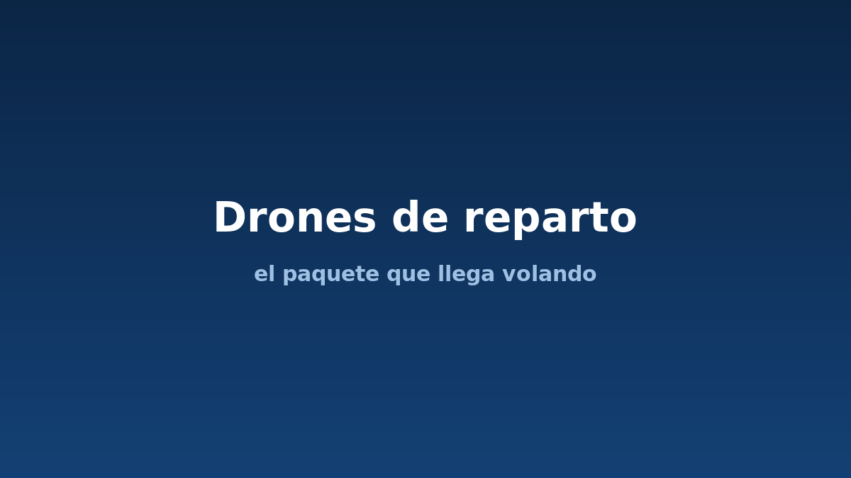 Drones de reparto entregando paquetes por el aire