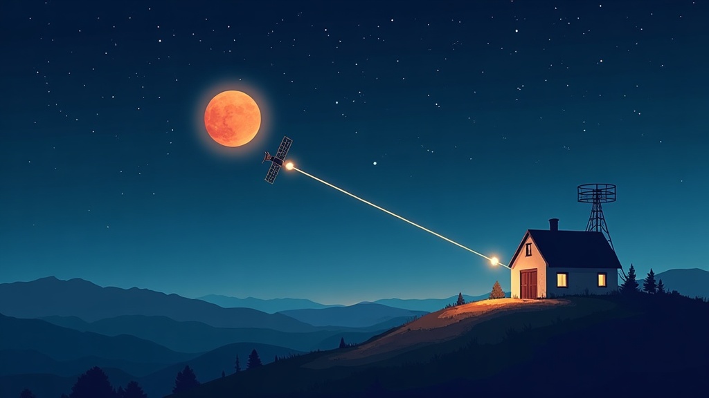 Constelación de satélites llevando internet a la Tierra