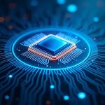 Fábrica de microchips, oblea de silicio y circuitos