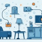 Ilustración de Internet de las Cosas con dispositivos conectados