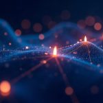Ilustración de blockchain y cadena de bloques