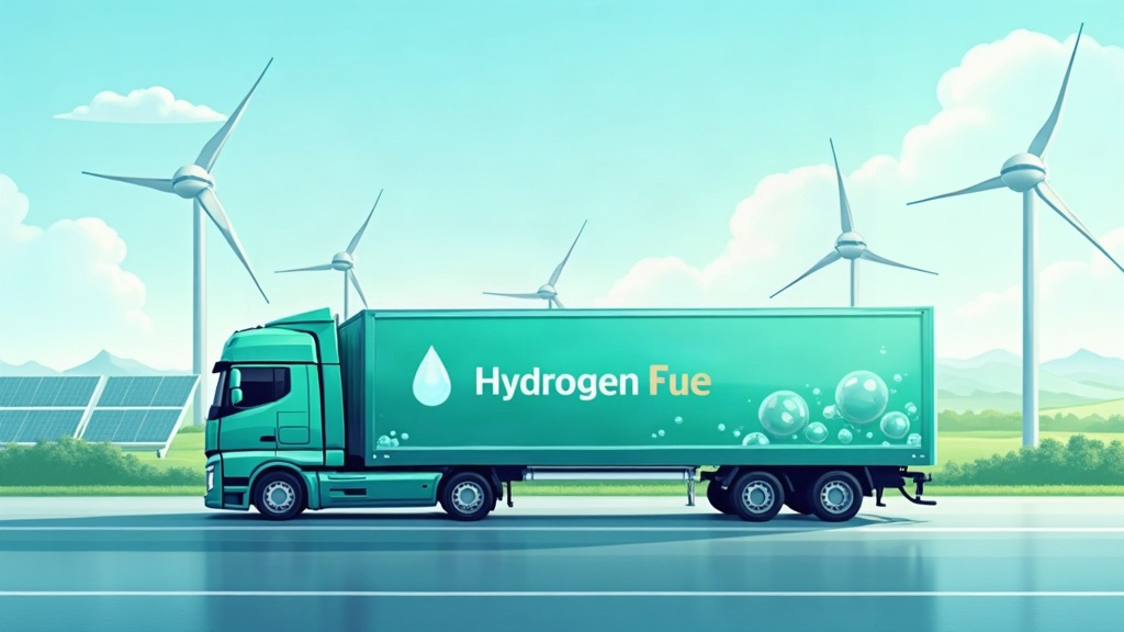 Ilustración sobre hidrógeno verde y energía limpia