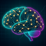 Ilustración de chips neuromórficos que imitan el cerebro