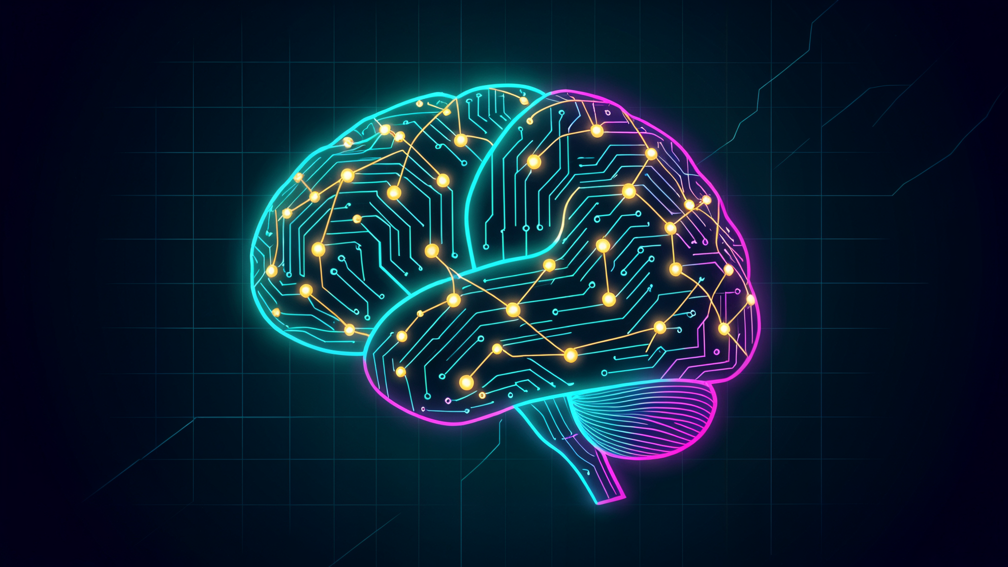 Ilustración de chips neuromórficos que imitan el cerebro